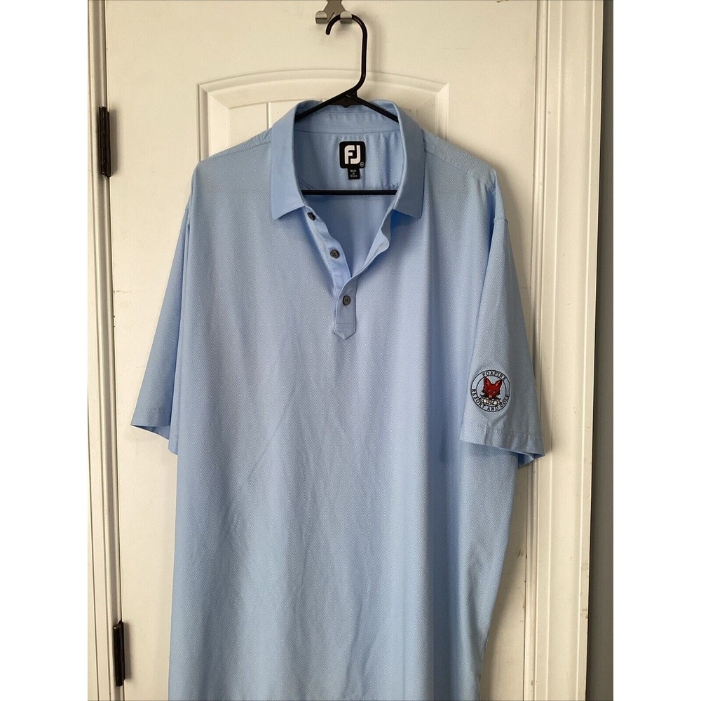 FootJoy Blue Polo Shirt Size 2XL With Sponsor
